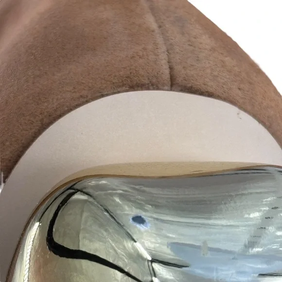 Cult Gaia NEW Zuri Knee High Boot in Camel Brown Gold Sculptural Heel Size 9 - Picture 14 of 14